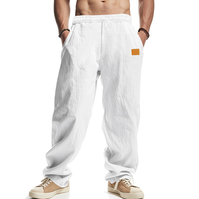Men's Breathable Casual Beach Trousers - Simple Linen Summer Pants