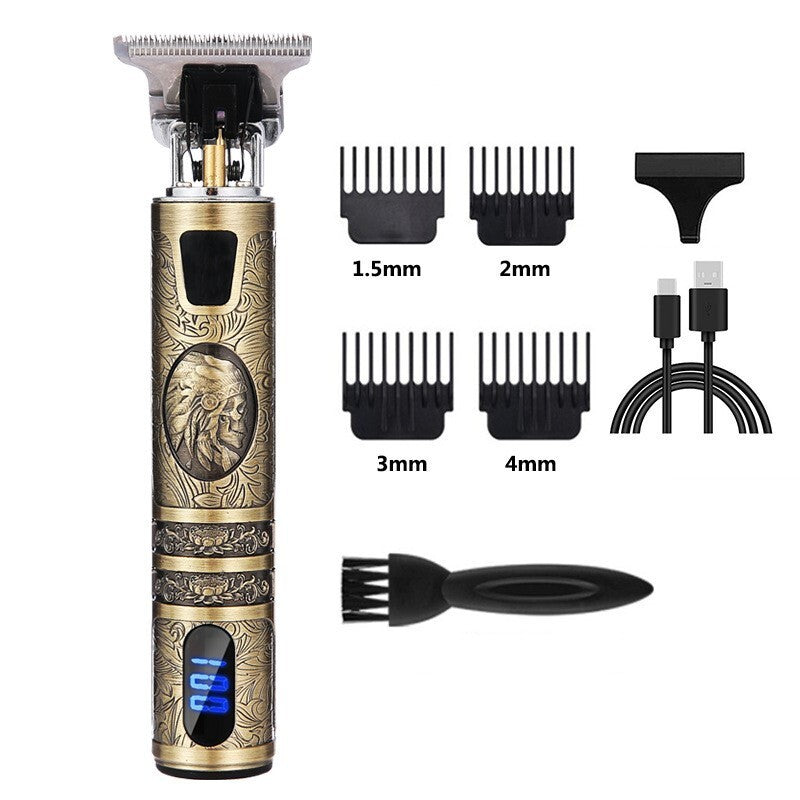 Beard Trimmer Hair Clippers Cordless Hair Cutting Kit Barber Shaving Machine For Men USB Rechargeable