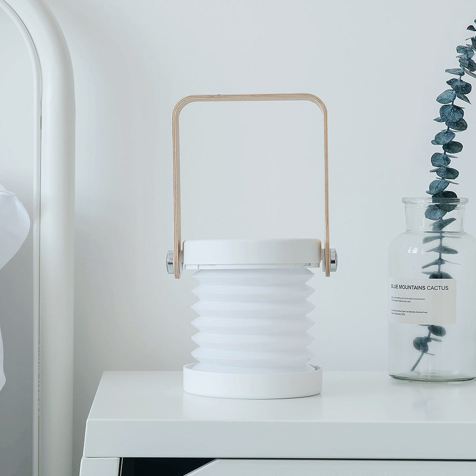 Foldable Touch Dimmable LED Reading Light - Portable USB Rechargeable Lantern for Home Decor