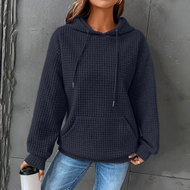 Women's Loose Hooded Long Sleeve Sweatshirt - Cozy Casual Pullover