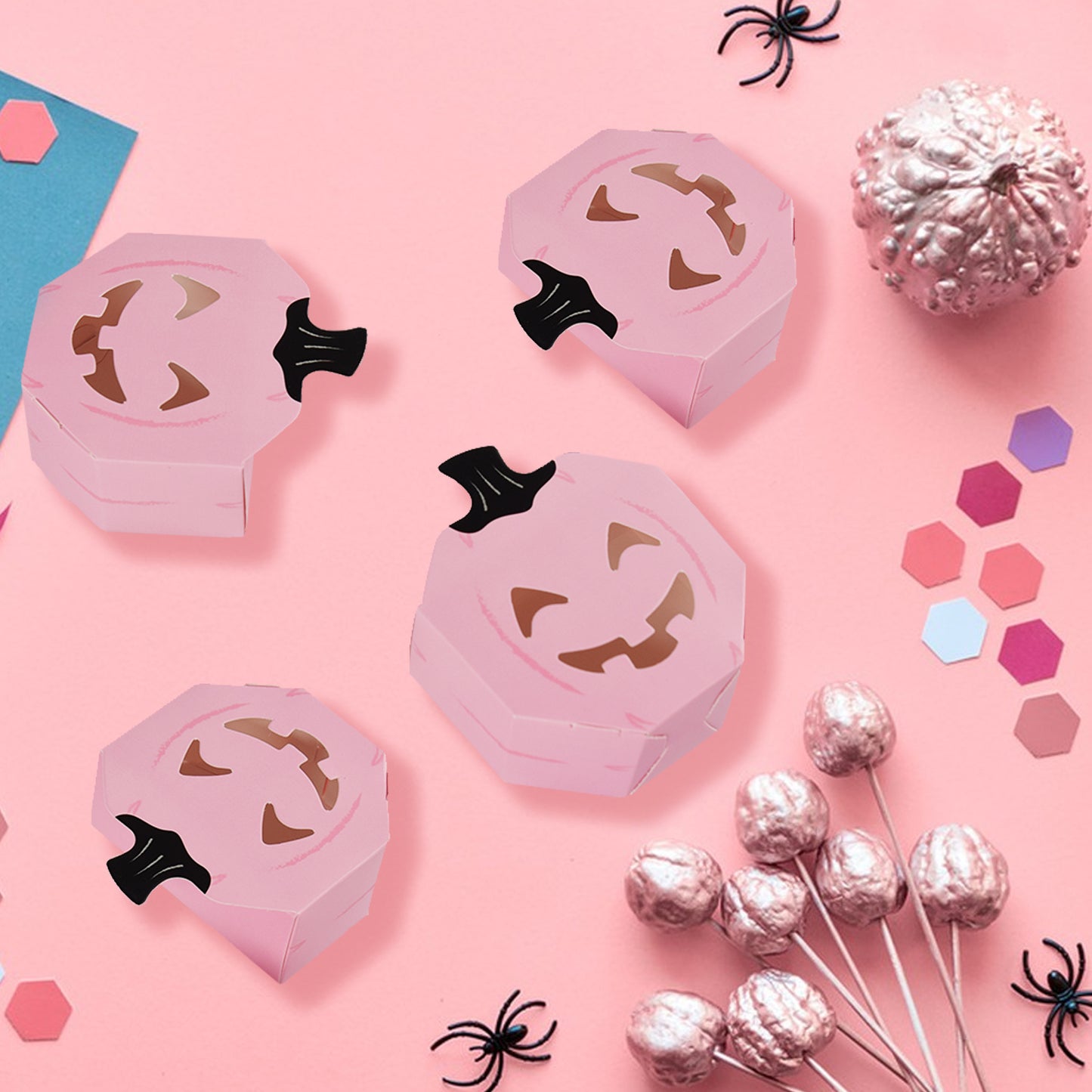 Halloween Pumpkin Gift Boxes - 10 Pcs Festive Treat Containers