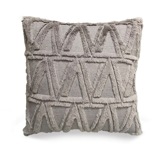 Plush Solid Color Sofa Pillowcase Living Room Cushion