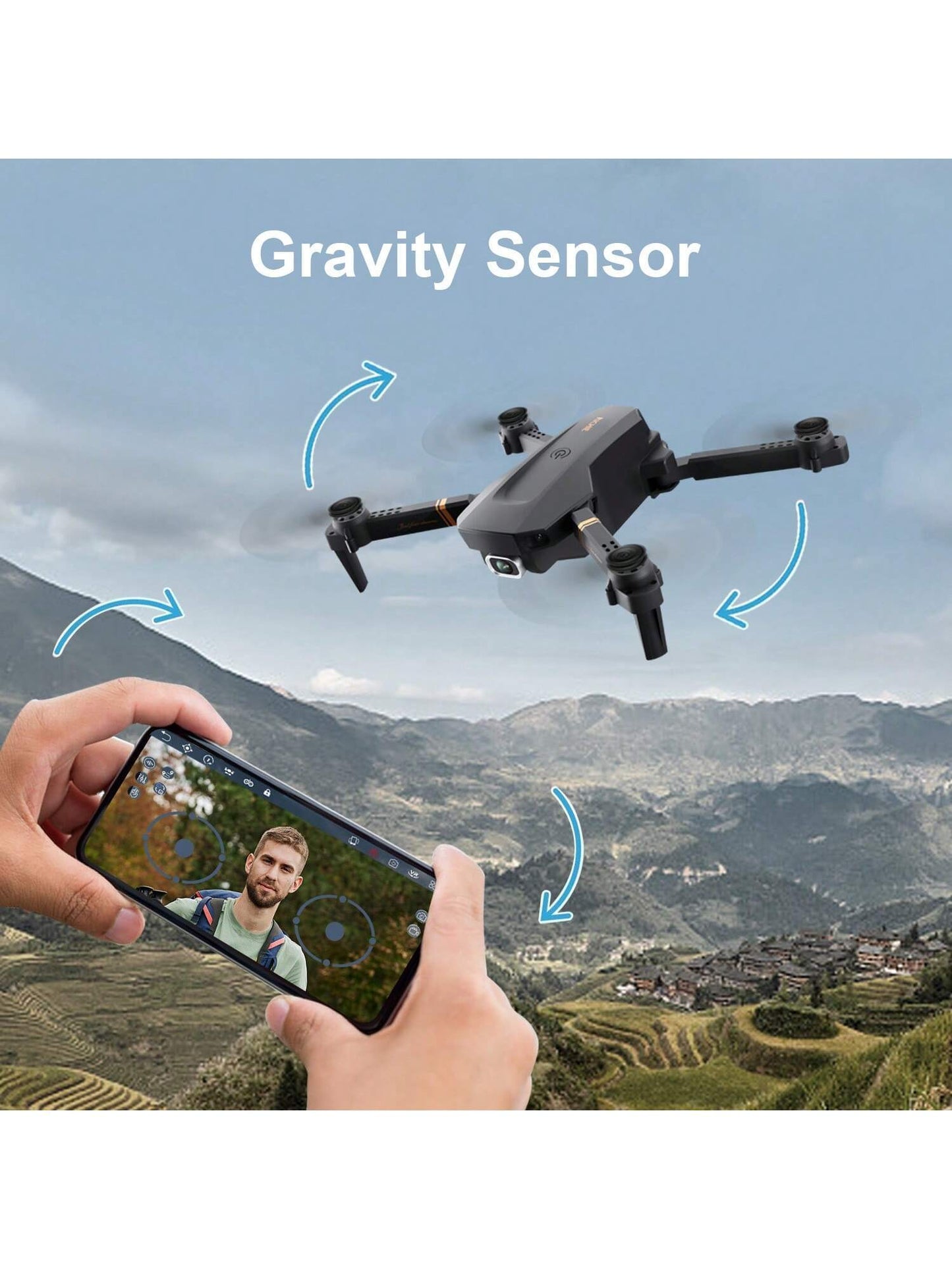 4DRC V4 Mini Drone - 4K Camera with 3 Batteries