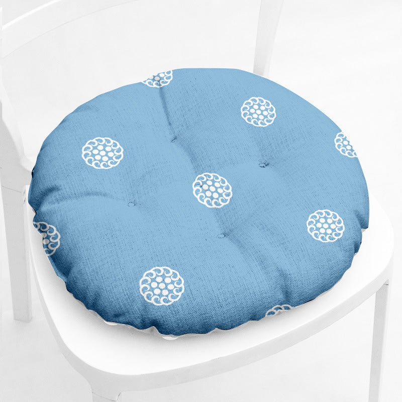 Home Round Square Chair Cushion Cotton Linen