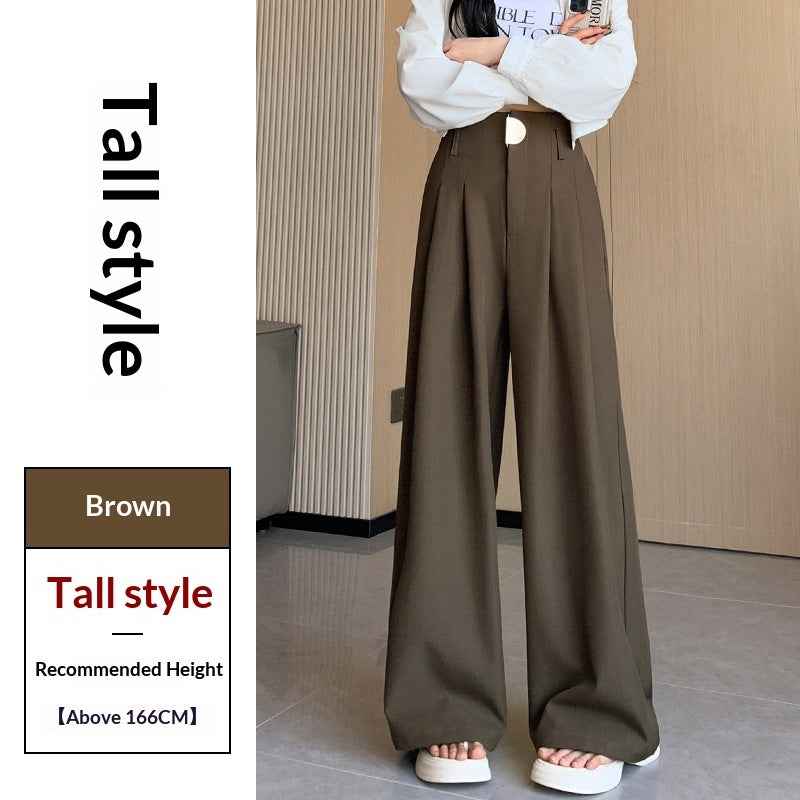 Women's Wide-leg Pants High-waisted Draped Loose Slim-fit Casual Straight