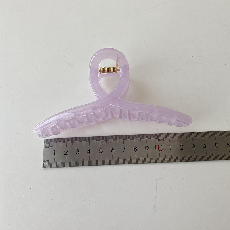 Large Jelly Color Bath Pan Hair Grabber - Minimalist Curve Design Drain Catcher