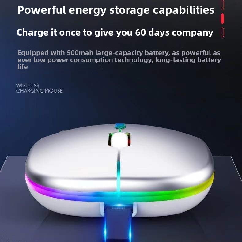Bluetooth Dual-Mode Wireless Mouse - 2.4G + Bluetooth Rechargeable Silent Mouse