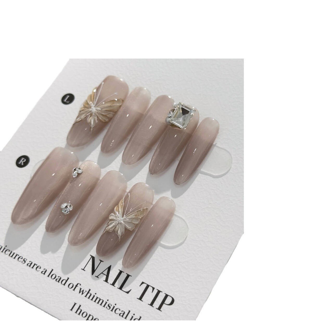 Handmade Long Ice-transparent Hand-painted Three-dimensional Butterfly
