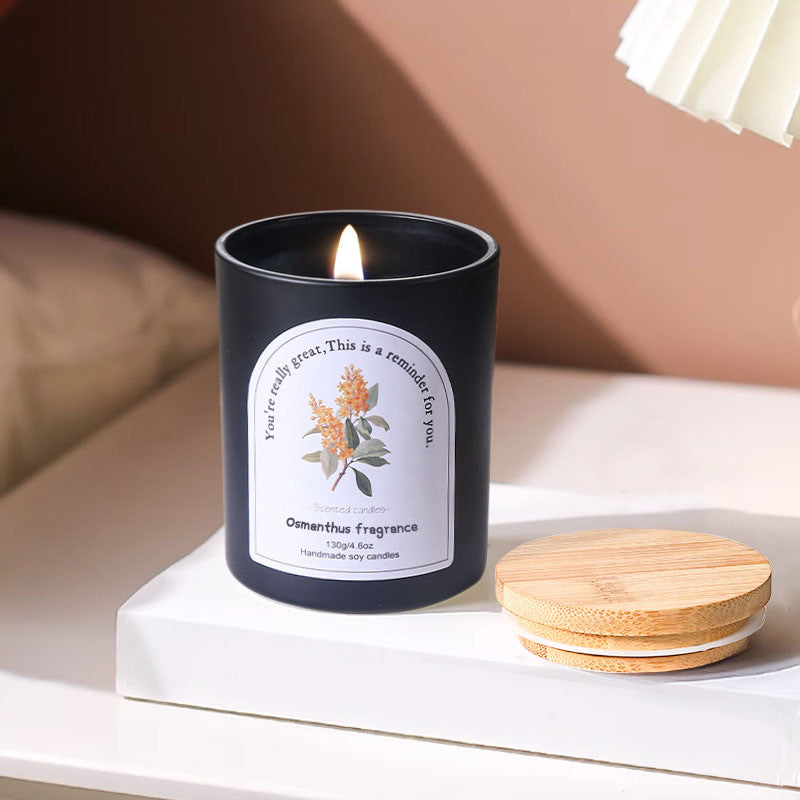 Premium Black Matte Soybean Wax Candle - Blue Misty Morning