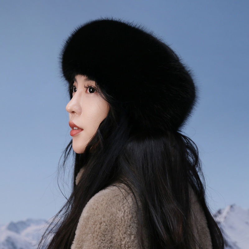Autumn Winter Fur Hair Ring Hat - Thickened Topless Design