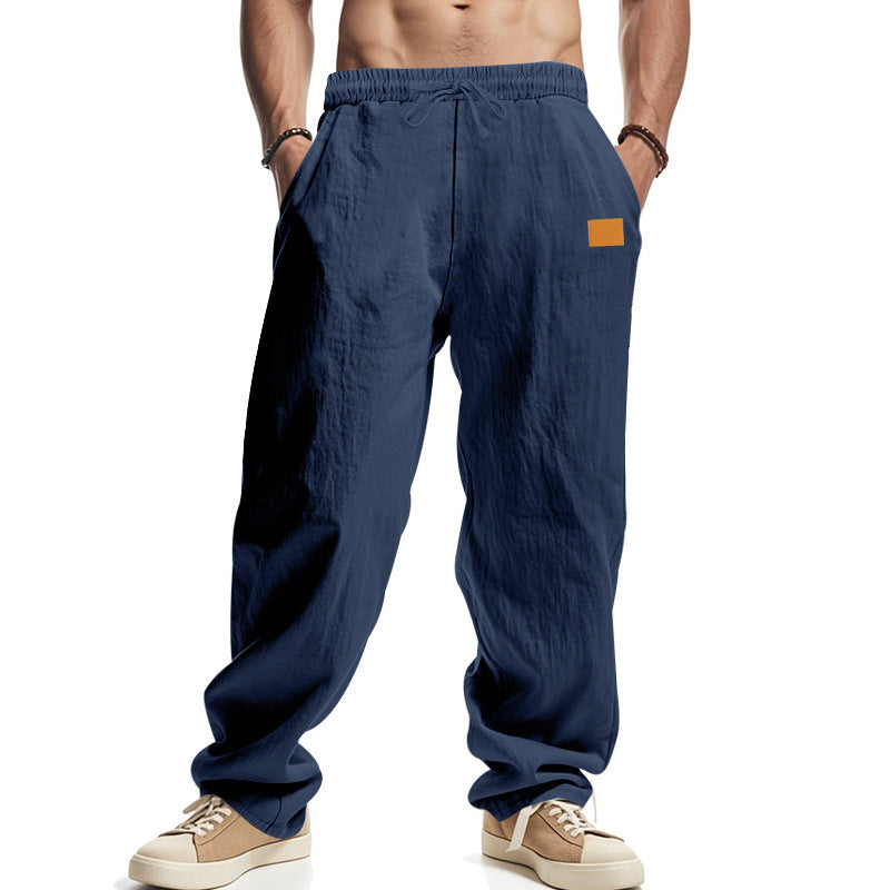 Men's Breathable Casual Beach Trousers - Simple Linen Summer Pants