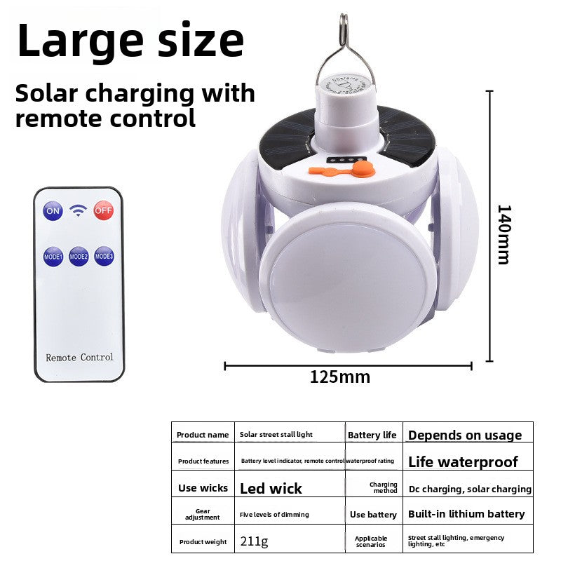 Portable Solar LED Bulb Light - 50W Emergency Camping Lantern