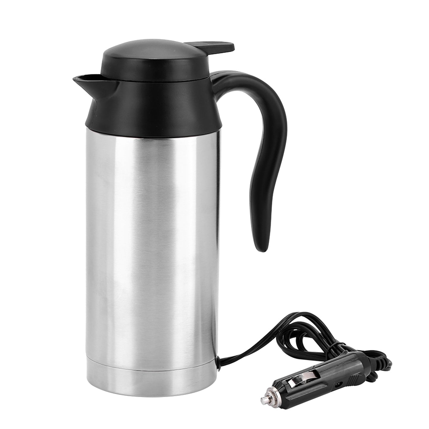 Portable Car Travel Kettle - 750ml 24V Water Heater for Coffee, Tea & Road Trips