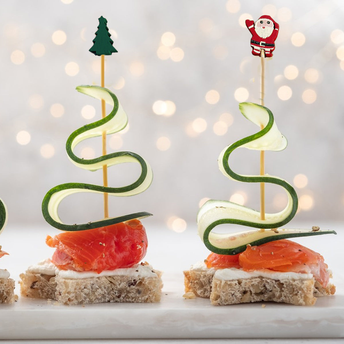 100 Pieces Christmas Cocktail Picks - Festive Party Accessories