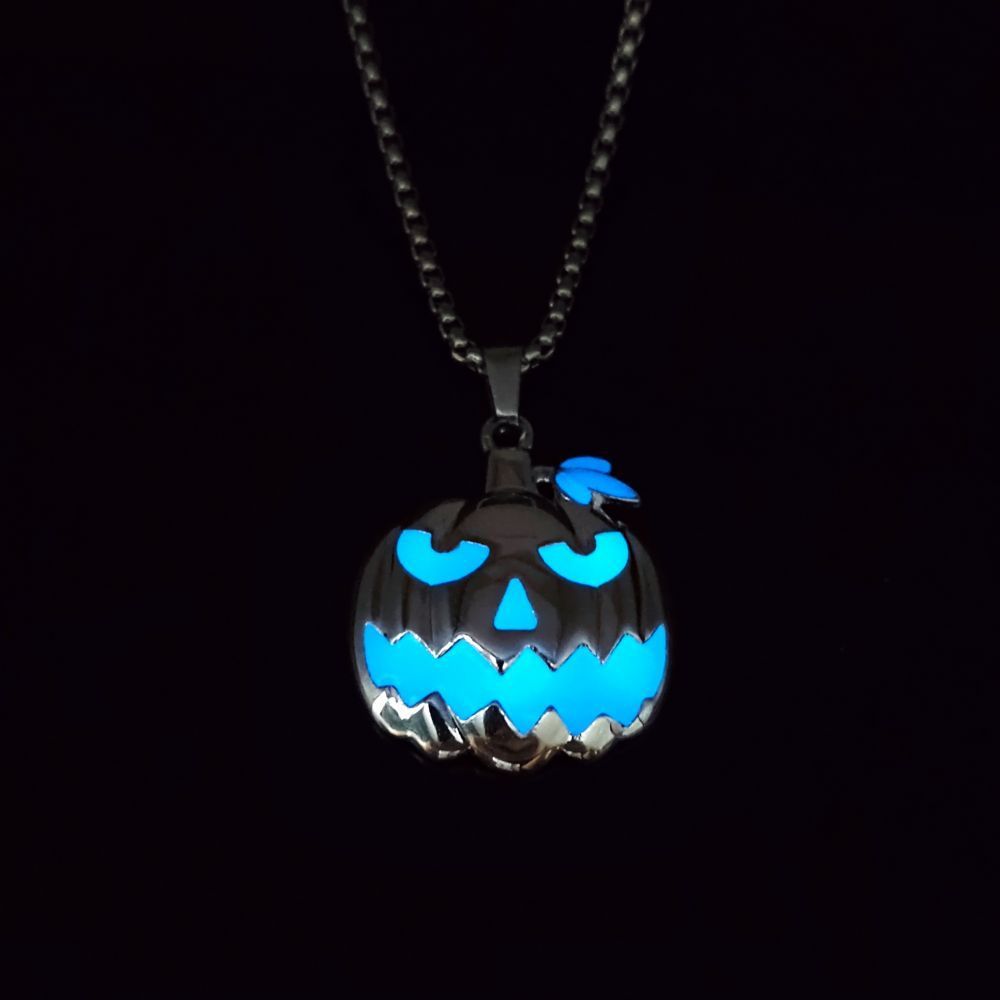 Halloween Luminous Pumpkin Pendant Necklace - Ghost Festival Accessory
