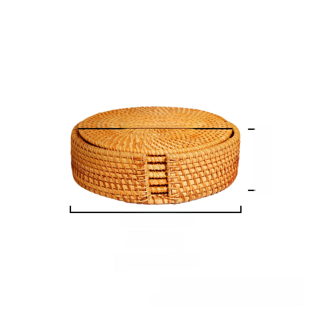 Eco-Friendly Woven Coasters - Natural Autumn Vine Material Set