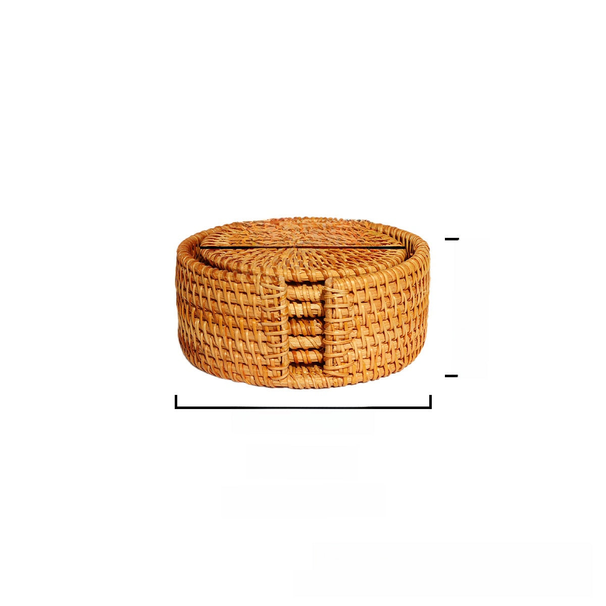 Eco-Friendly Woven Coasters - Natural Autumn Vine Material Set