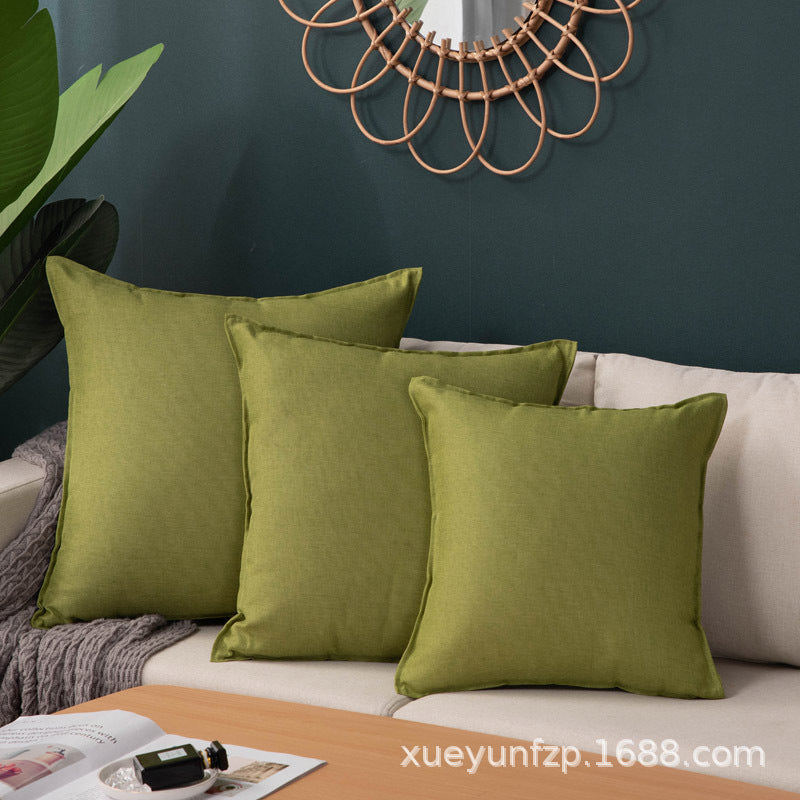 Solid Color Cushion Sofa Pillow White Blue Gray Coffee Color Purple Red Cushion Cover Waist Pillow