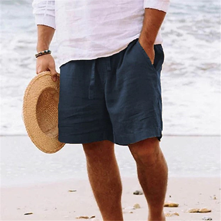 Men's Fashion Personality Cotton Hemp Shorts - Casual Summer Comfort