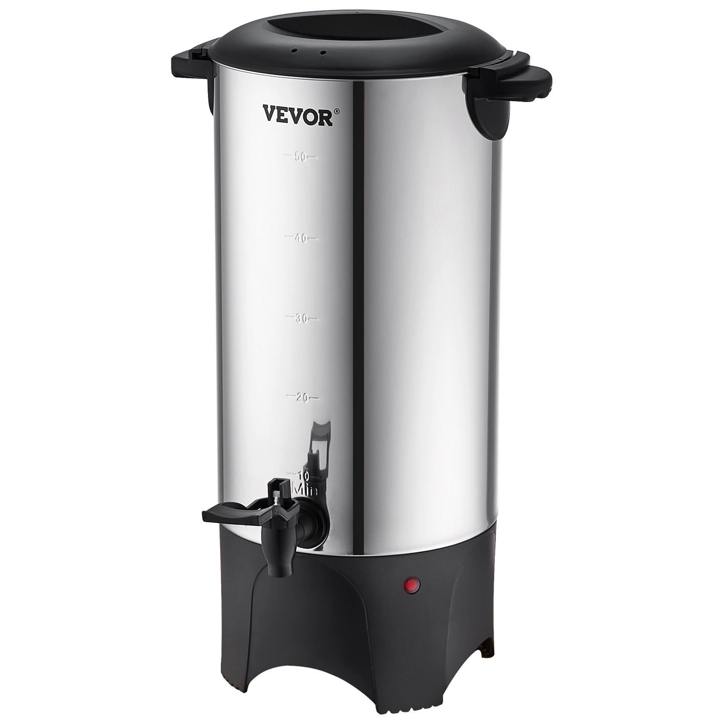 VEVOR Commercial Coffee Urn - 50 Cup Stainless Steel Dispenser with Fast Brew