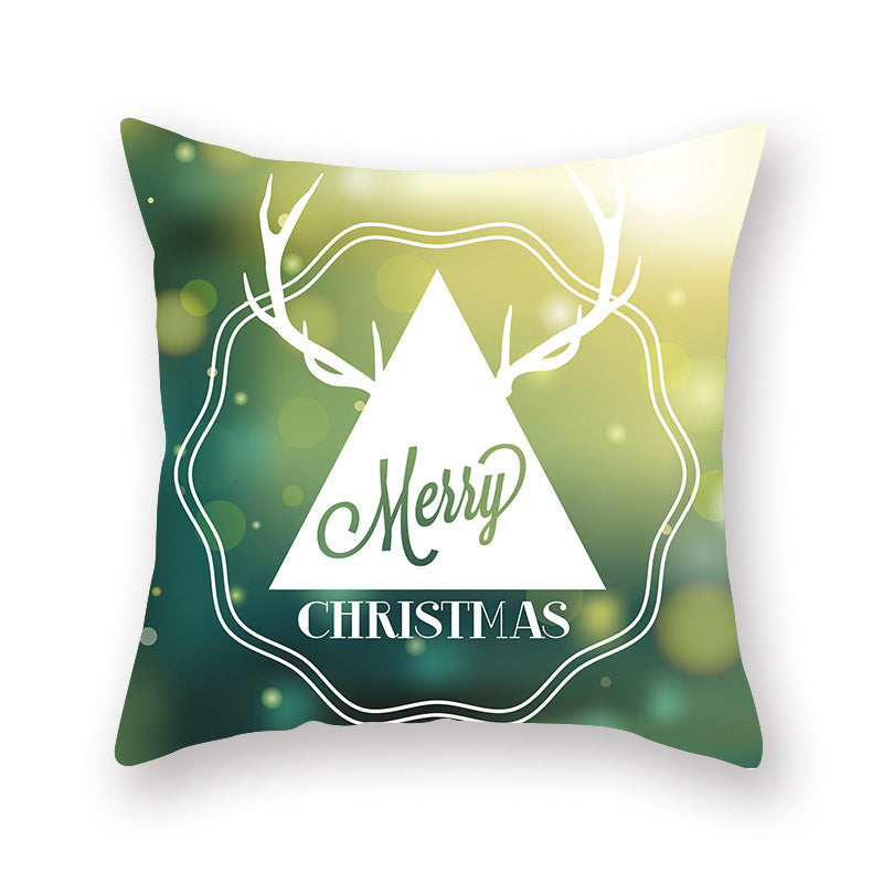 Christmas new peach skin cushion pillowcase