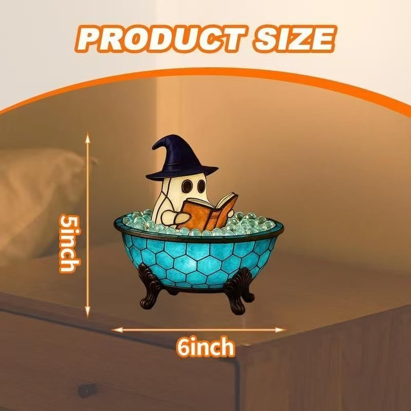 3D Ghost Bubble Bath Luminous Statues - Halloween Bathroom Decor