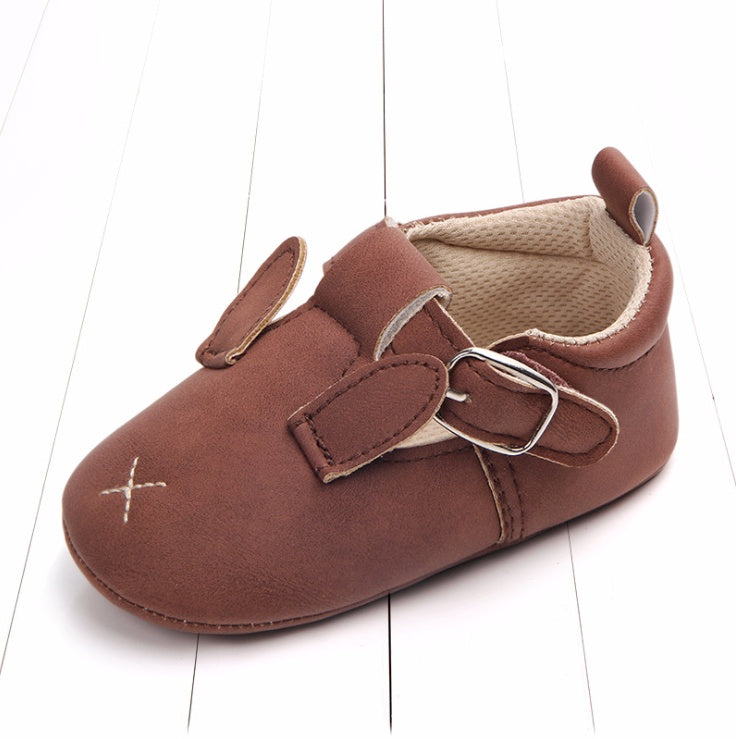Cartoon Animal Baby Shoes - Soft Non-Slip Leather First Walking Shoes