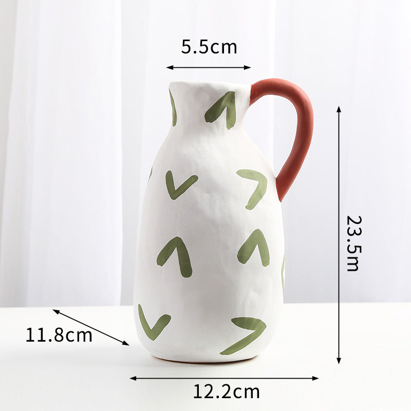 Premium Ceramic Vase - Modern Living Room Home Decoration Centerpiece