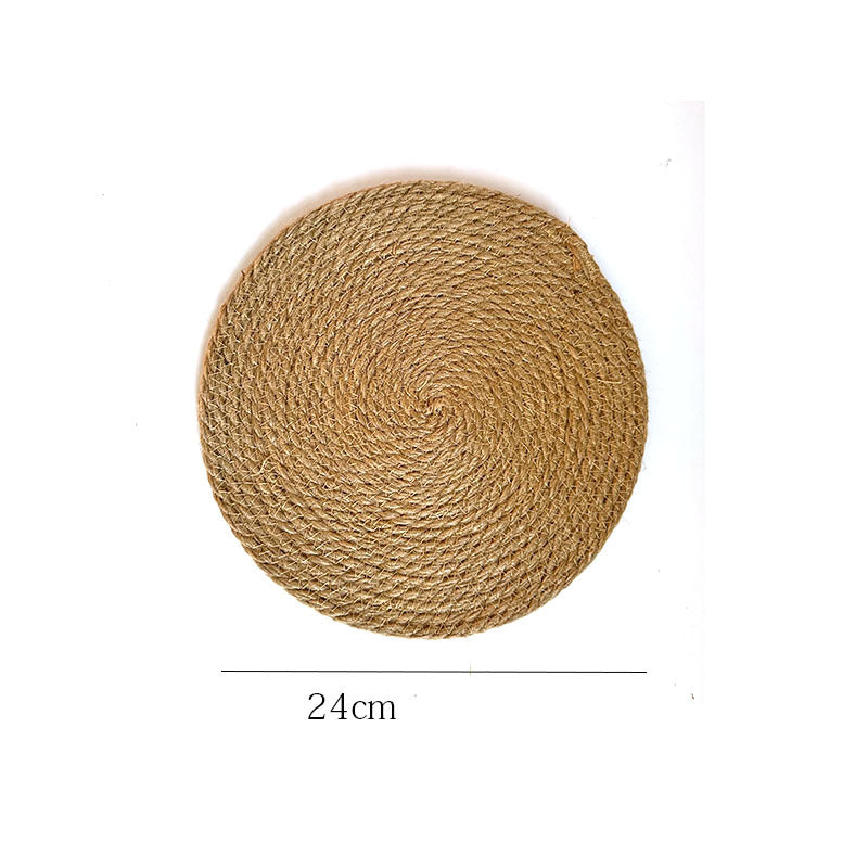 Natural Hemp Rope Placemats - Japanese Craft Style Table Mats