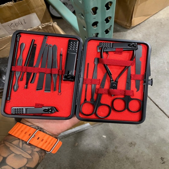 18-Piece Nail Clippers Trimming Tool Set Manicure Set Pedicure Kit Nail Clippers Professional