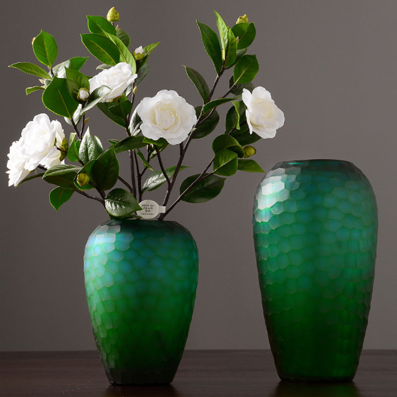 Premium Glass Entrance Vase - Light Luxury Model Room Home Decoration