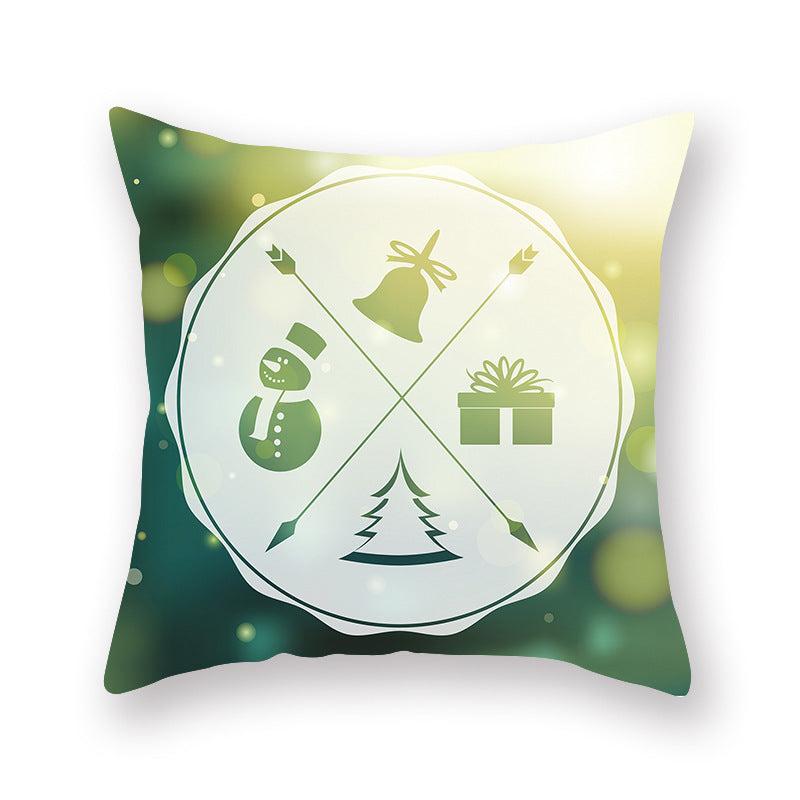 Christmas new peach skin cushion pillowcase