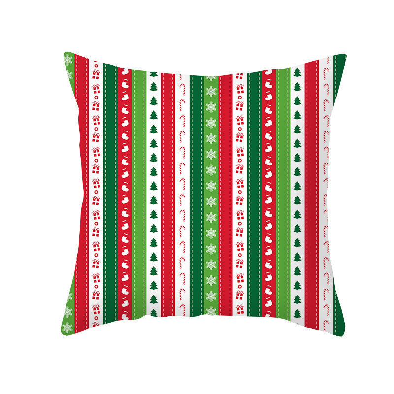 Cartoon Letter Printed French Velvet Cushion Cover