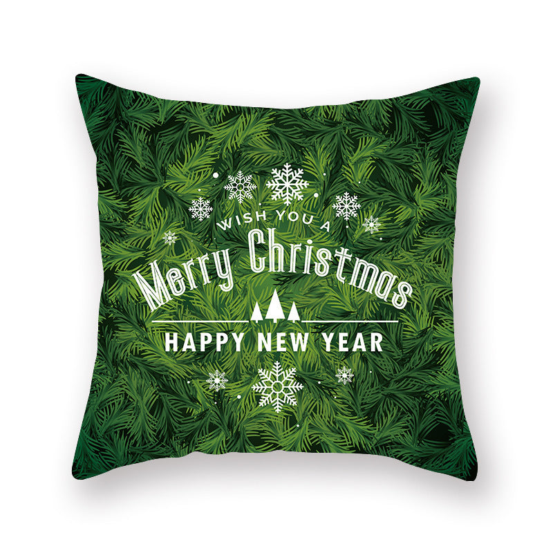 Christmas new peach skin cushion pillowcase