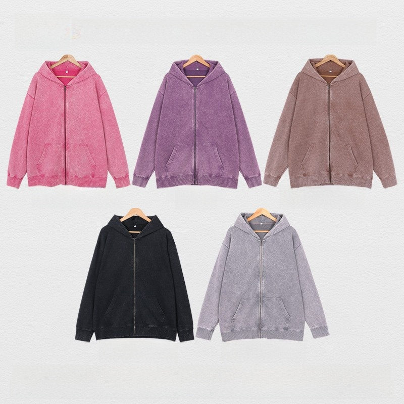 Terry Zipper Hoodie for Men and Women