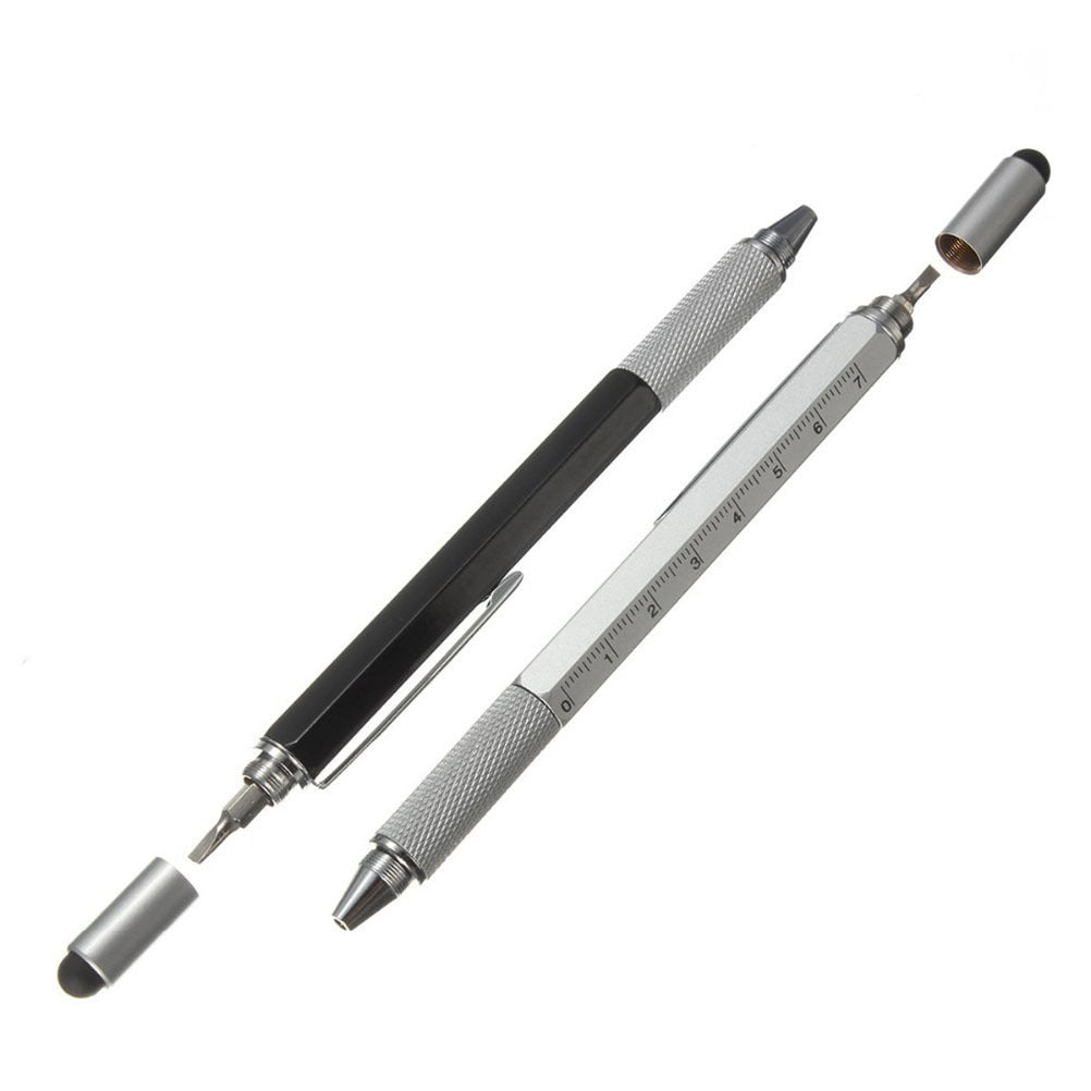 6-in-1 Multifunctional Stylus Pen - Touch Screen Pen with Ruler, Screwdriver & Spirit Level