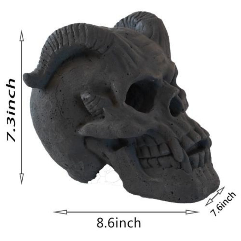 Fireproof Humanoid Skull Fire Pit - Refractory Material for Gas & Wood