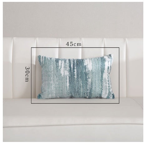 Light Luxury Sofa Cushion Living Room Nordic Velvet Printing Pillow Simple Modern Model Room Pillow Pillowcase