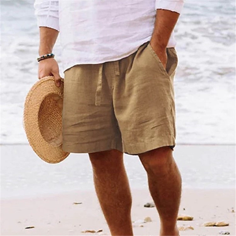 Men's Fashion Personality Cotton Hemp Shorts - Casual Summer Comfort