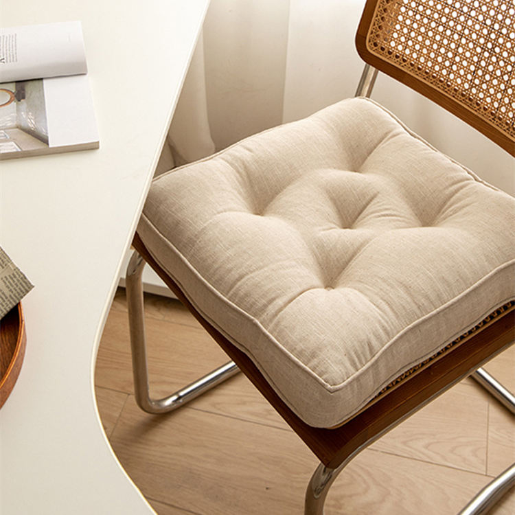 Japanese Simple Cotton And Linen Cushion Thickened And Anti-skid