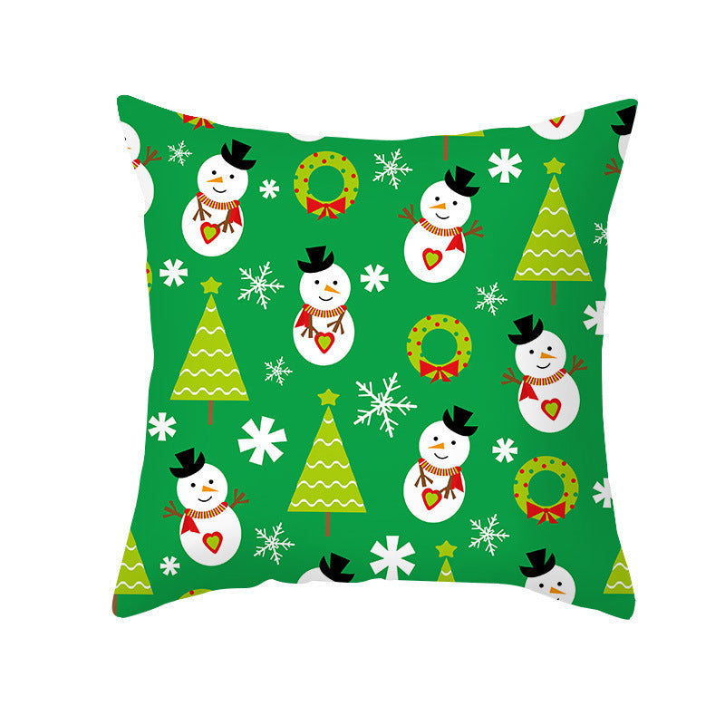 Cartoon Letter Printed French Velvet Cushion Cover