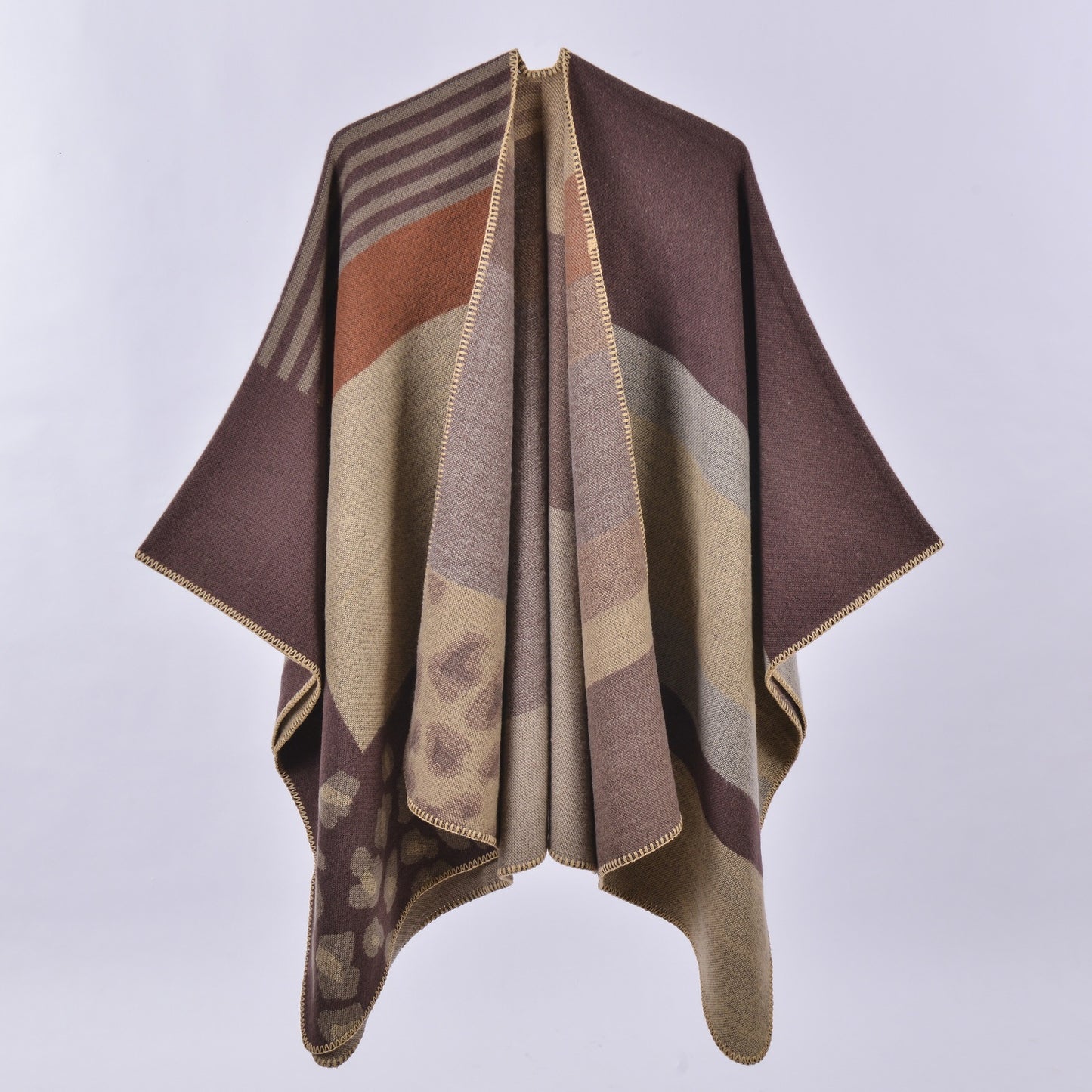 Leopard Print Artificial Cashmere Scarf - Women's Warm Winter Scarf