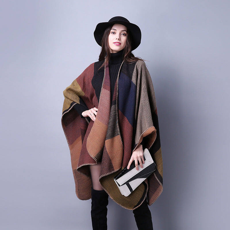 Leopard Print Artificial Cashmere Scarf - Women's Warm Winter Scarf