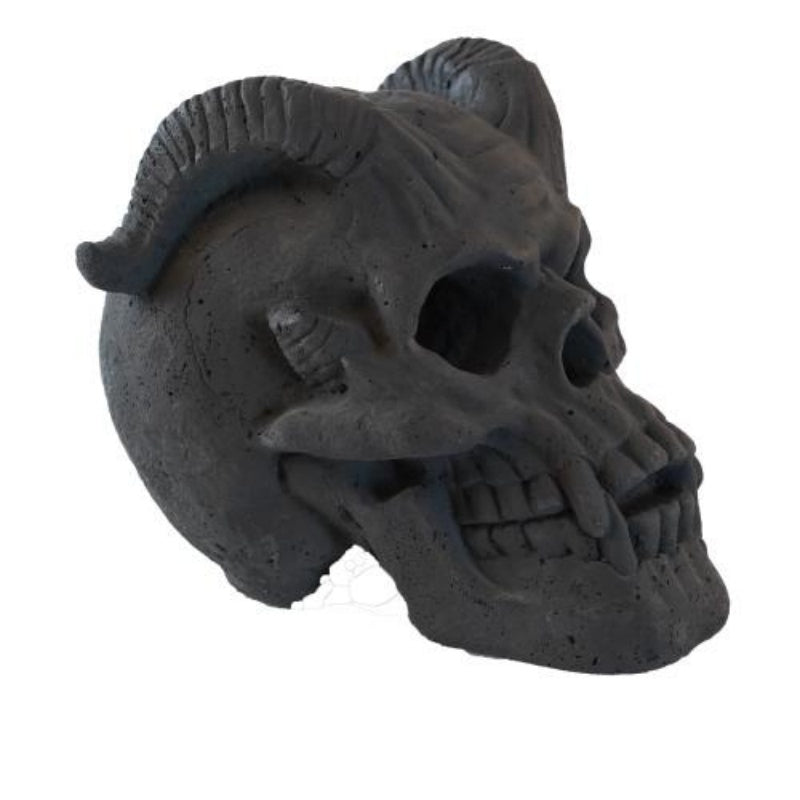Fireproof Humanoid Skull Fire Pit - Refractory Material for Gas & Wood