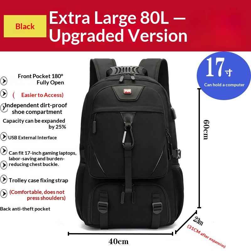 Outdoor Mountaineering Waterproof Extra Large Capacity Travel Luggage Backpack