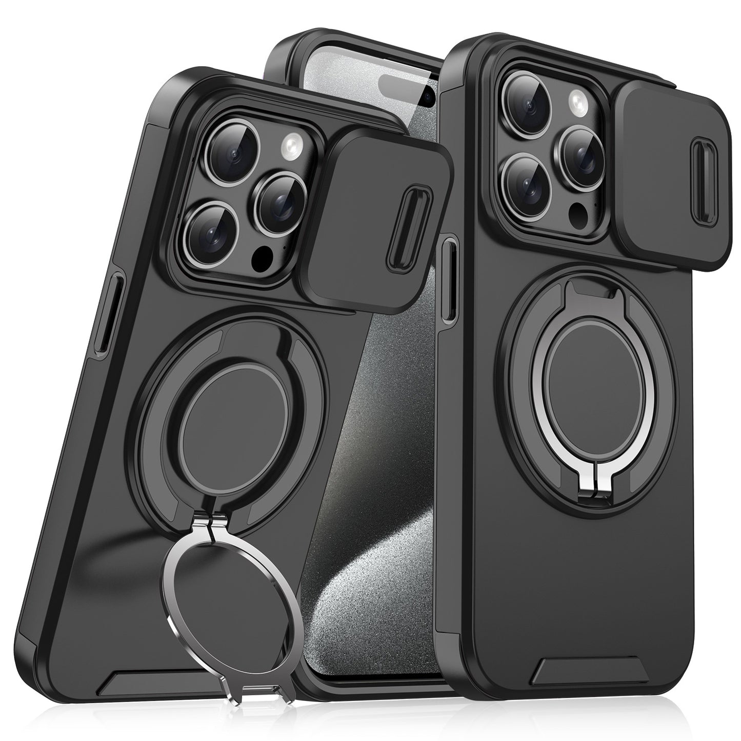 Magnetic Sliding Window iPhone Case - Privacy Protection for iPhone 11-17 Pro Max