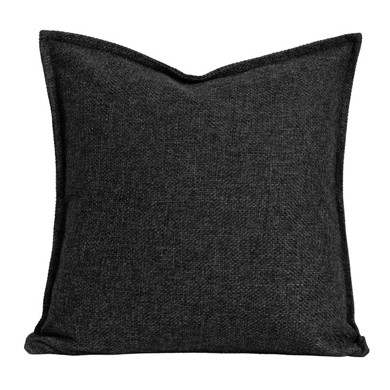 Black And White Pillow Sofa Cushion Cotton Hemp Woven Leather Simple Modern