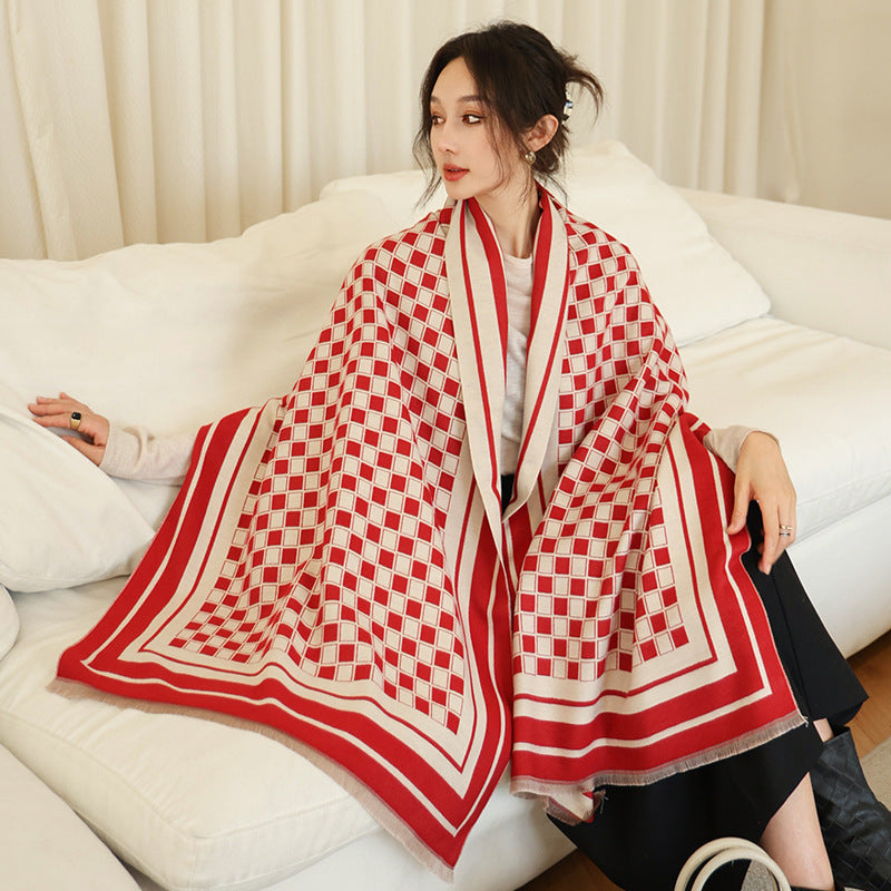 Women's Versatile Fashion Scarf - Thickened Warm Cashmere Winter Wrap