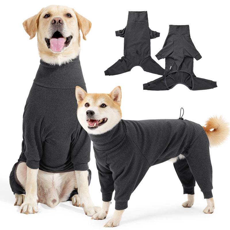 Dog Four-Legged Clothes - High Collar Warm Cold-Proof Polar Fleece Winter Coat