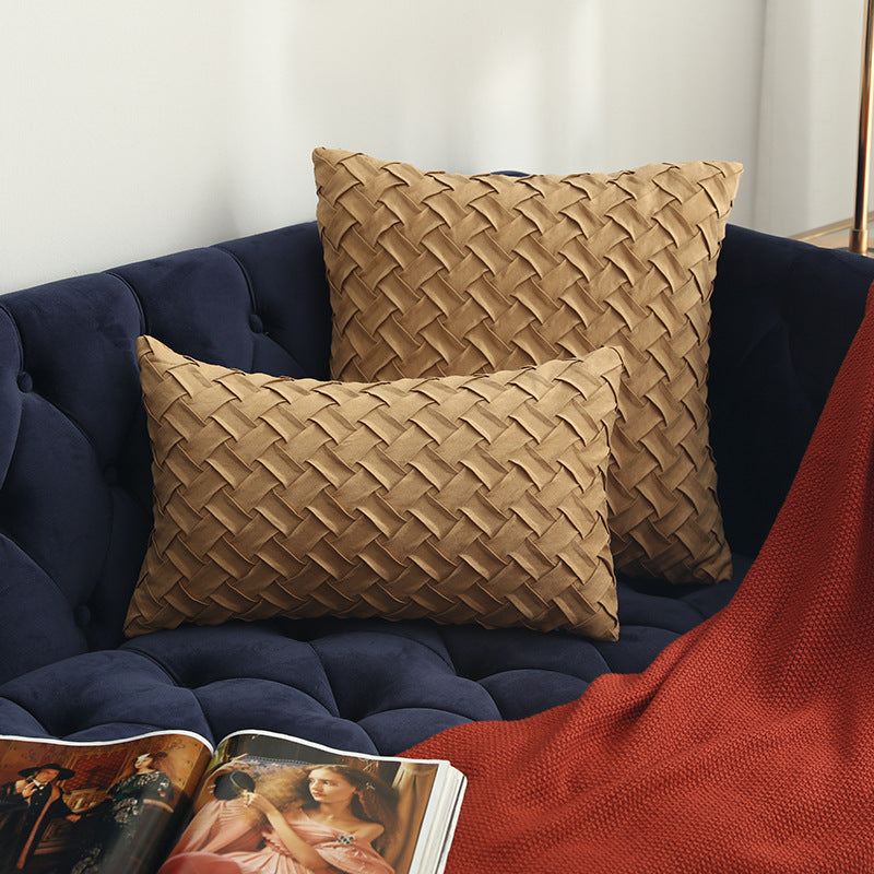 Buckskin woven cushion cover